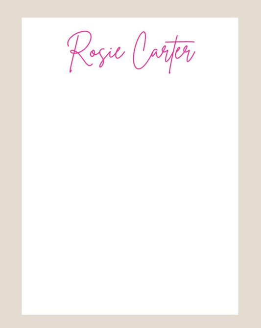 Rosie custom notepad