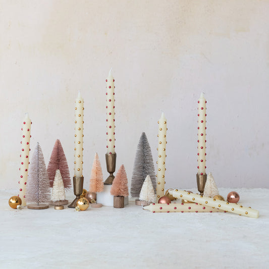Taper Candles with 3D Dots
