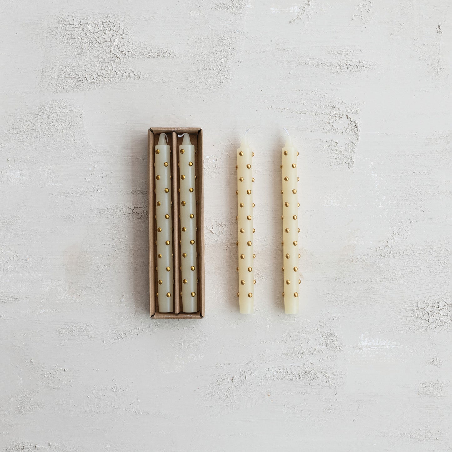 Taper Candles with 3D Dots