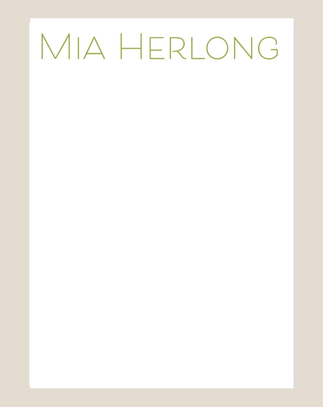 green block font notepad
