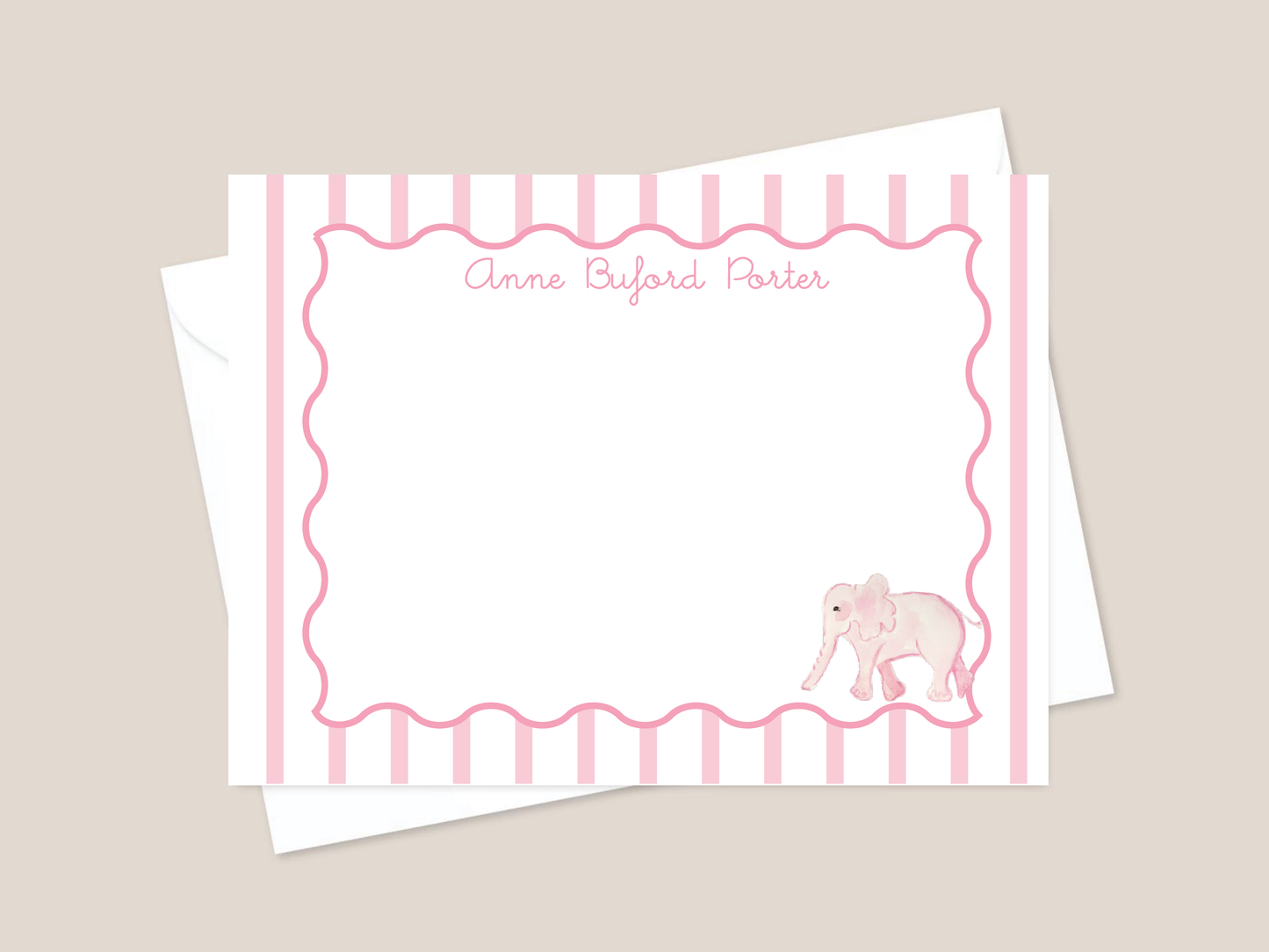 elephant baby stationery