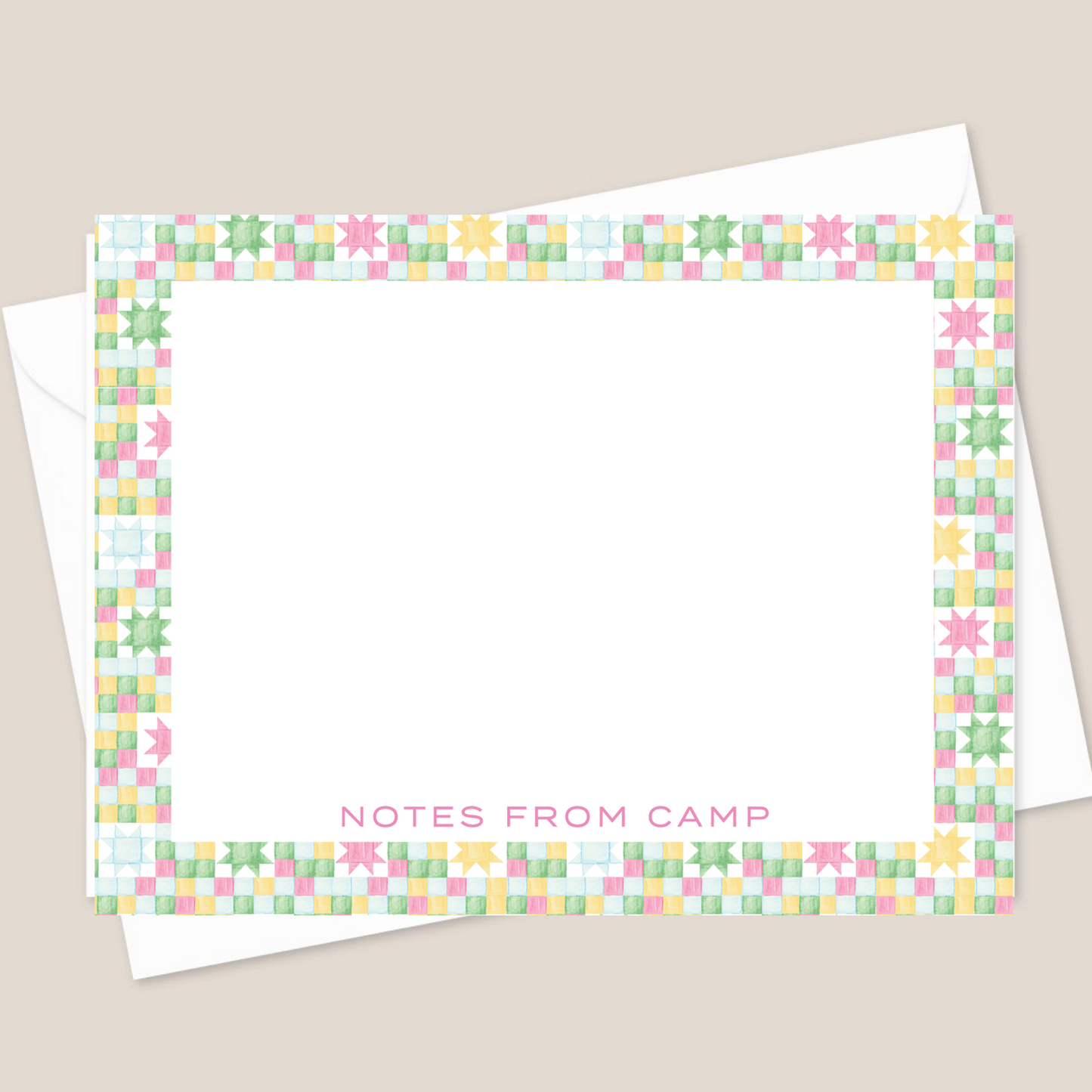 quilt stationery camp