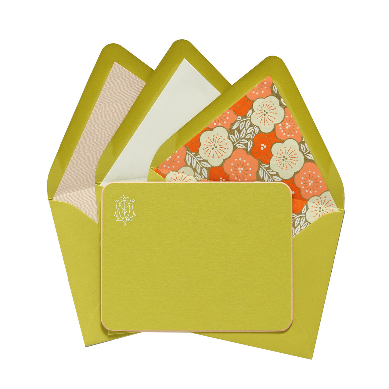 Chartreuse notecards