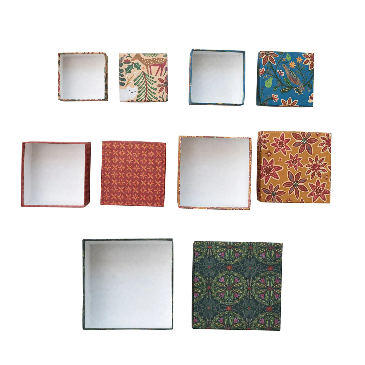 Handmade Printed Recycled Paper Gift Boxes