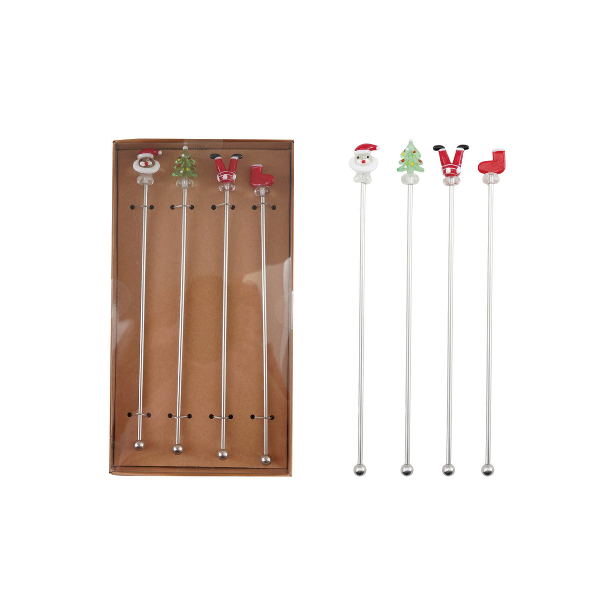 Holiday Stainless Steel Cocktail Stirrers