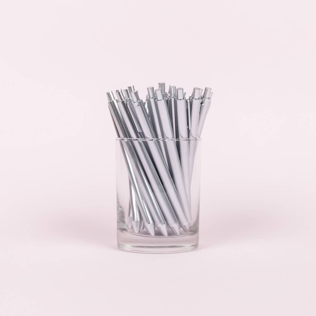 Silver Pen - black ink