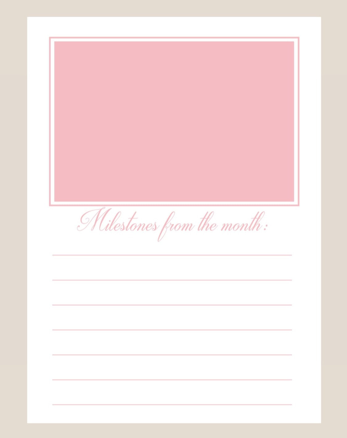 Milestone pink cards