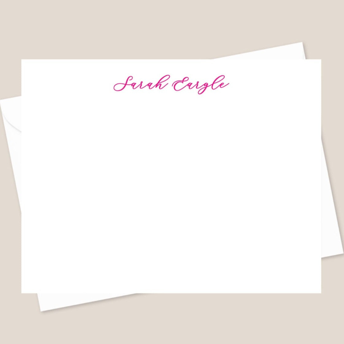 Pink Script Stationery