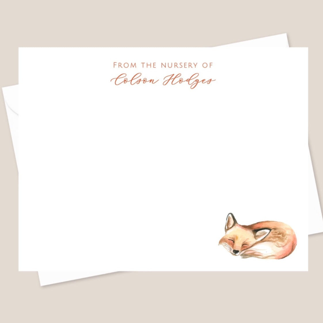 Sleeping Fox Stationery