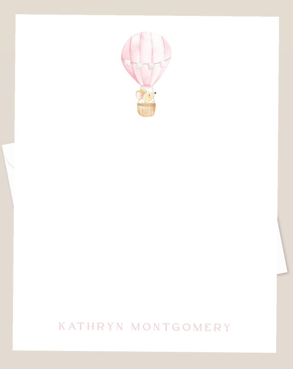 Pink hot air balloon