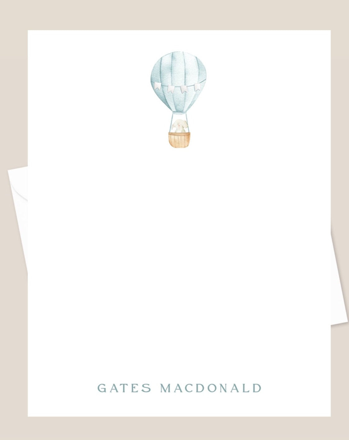 Blue hot air balloon