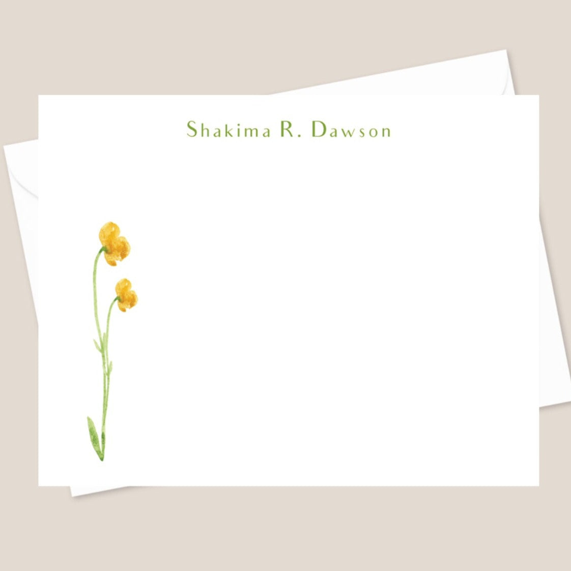 Yellow Flowers Stationery