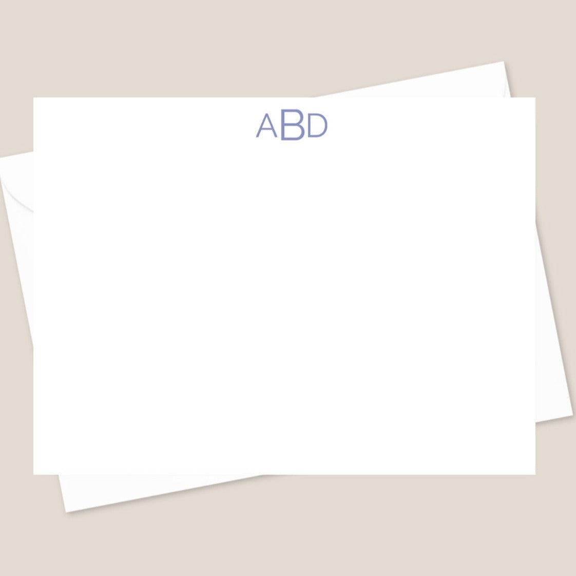 Purple Monogram Stationery