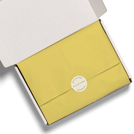Red Cap Cards - Butter Yellow tissue paper