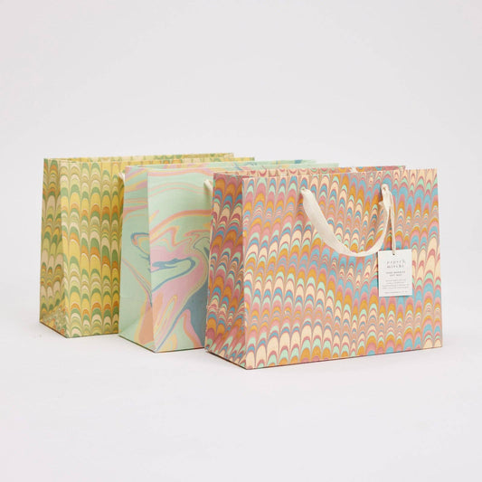 Paper Mirchi - Hand Marbled Gift Bags (Medium) - Bouquet