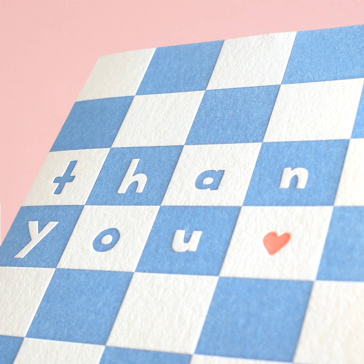 Thank You Checker - Letterpress Greeting Card