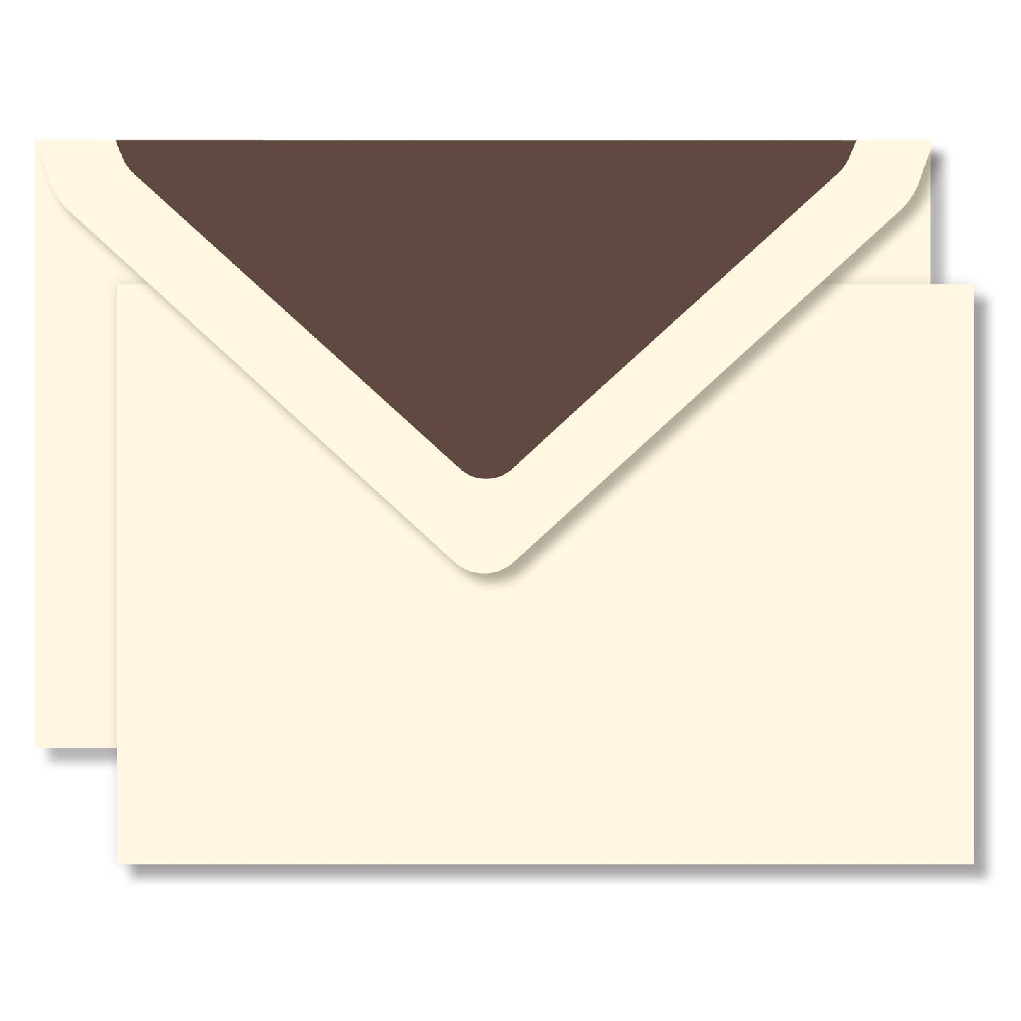 Laid Note Card Box Cream Laid/ Lining Navy Blue