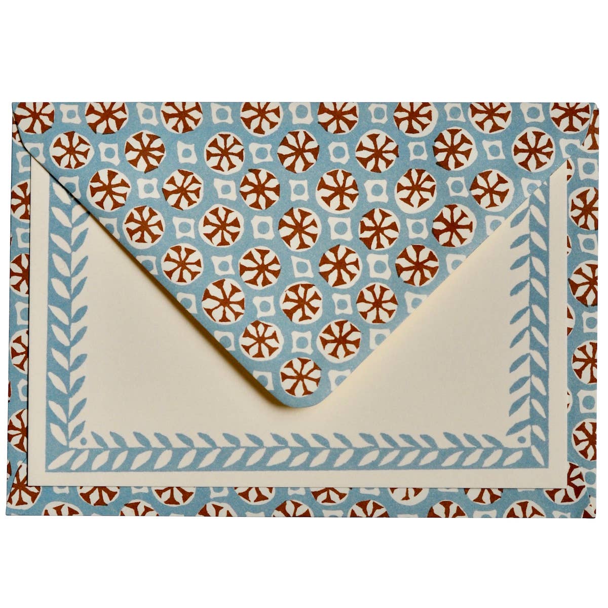 Sea Urchin Sky and Cocoa Set of Notecards and Envelopes