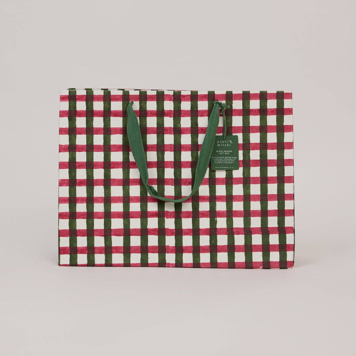 Holly Green Gift Bags - Large