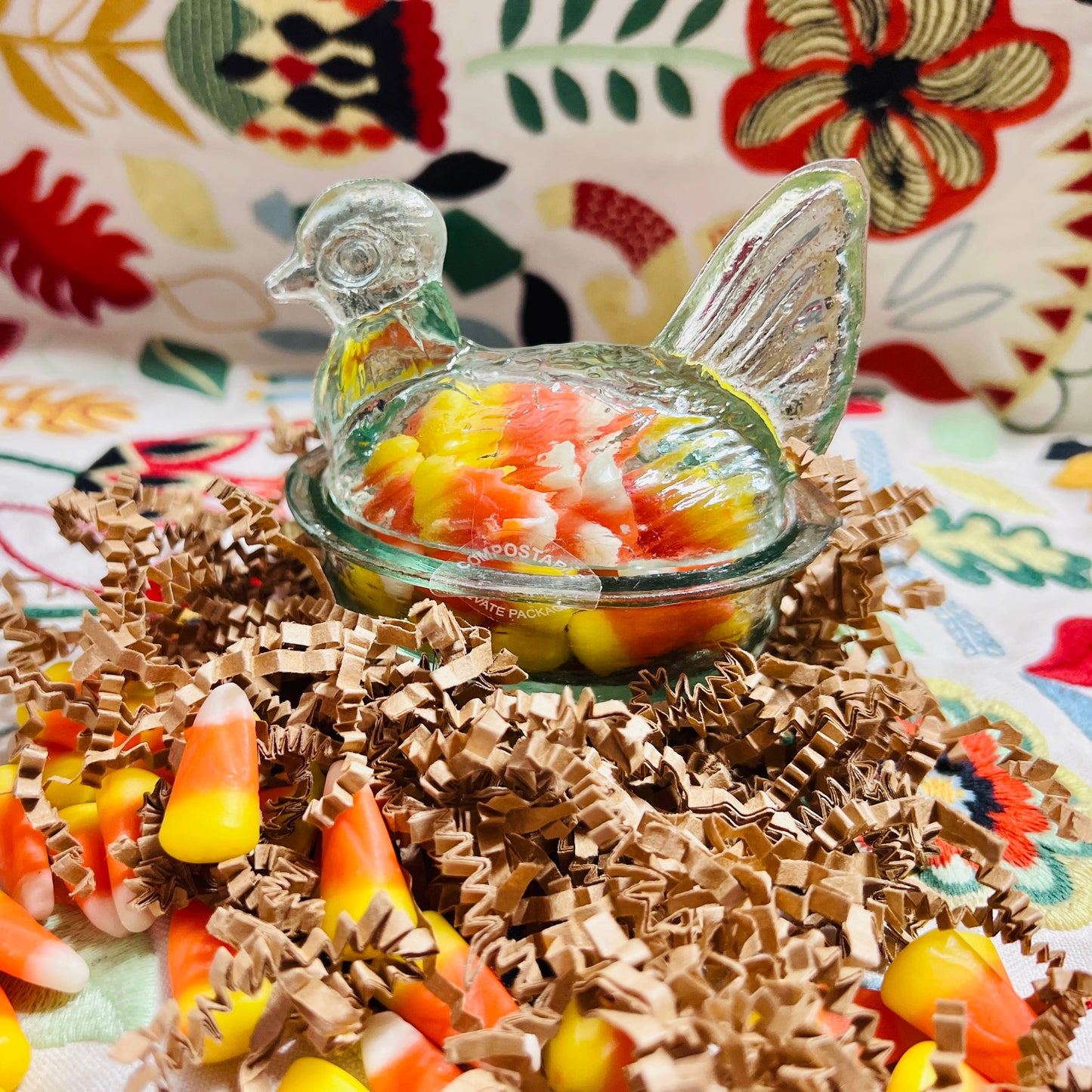 Nesting Hen Bowl - EUCALYPTUS | Hand Blown Glass