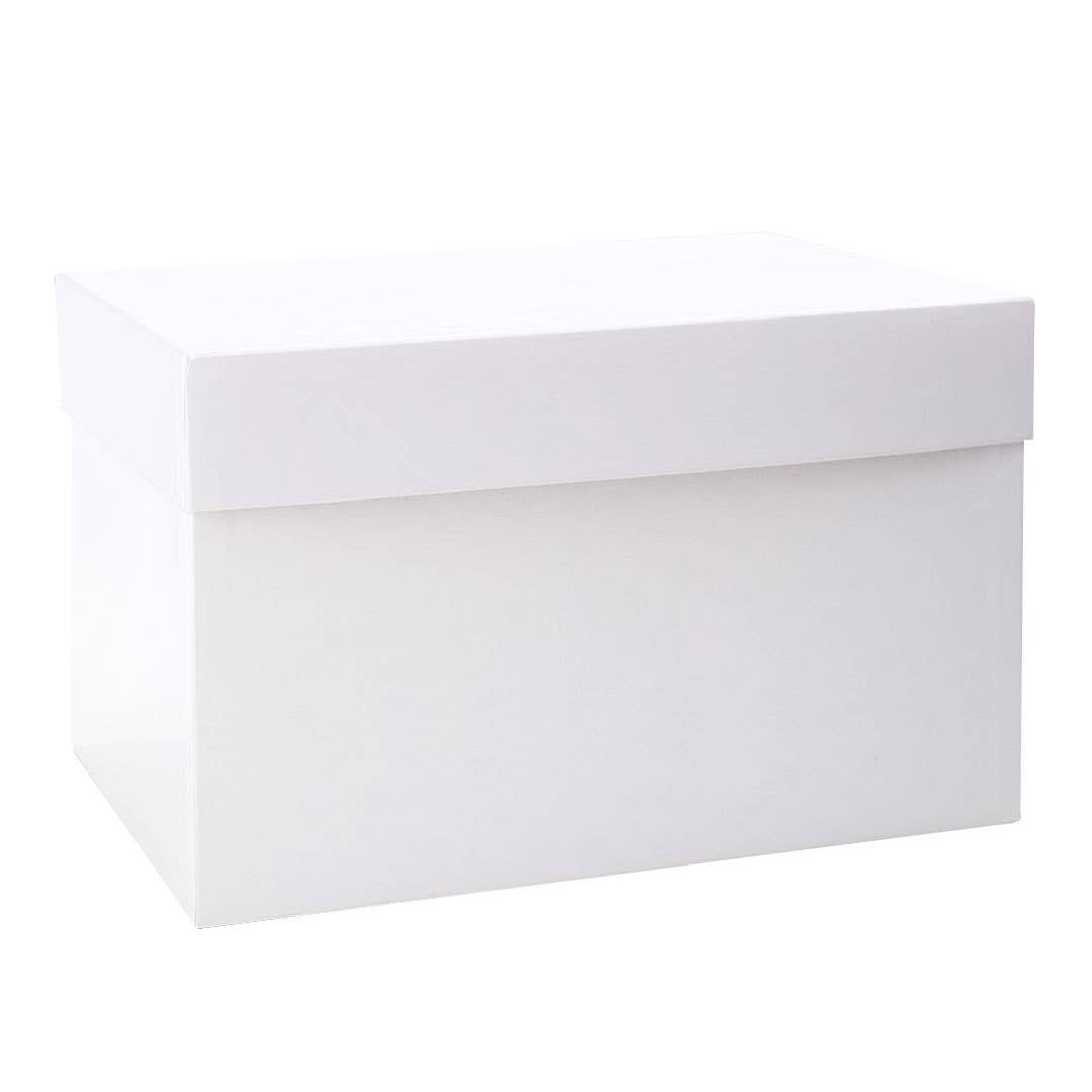 White rectangular box on a white background