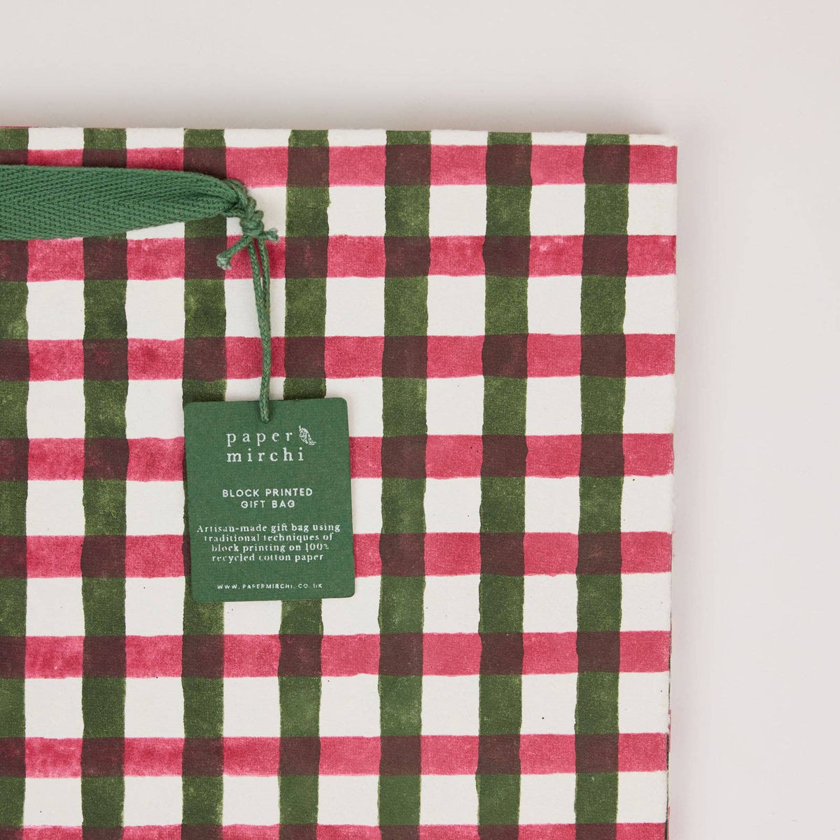 Holly Green Gift Bags - Large