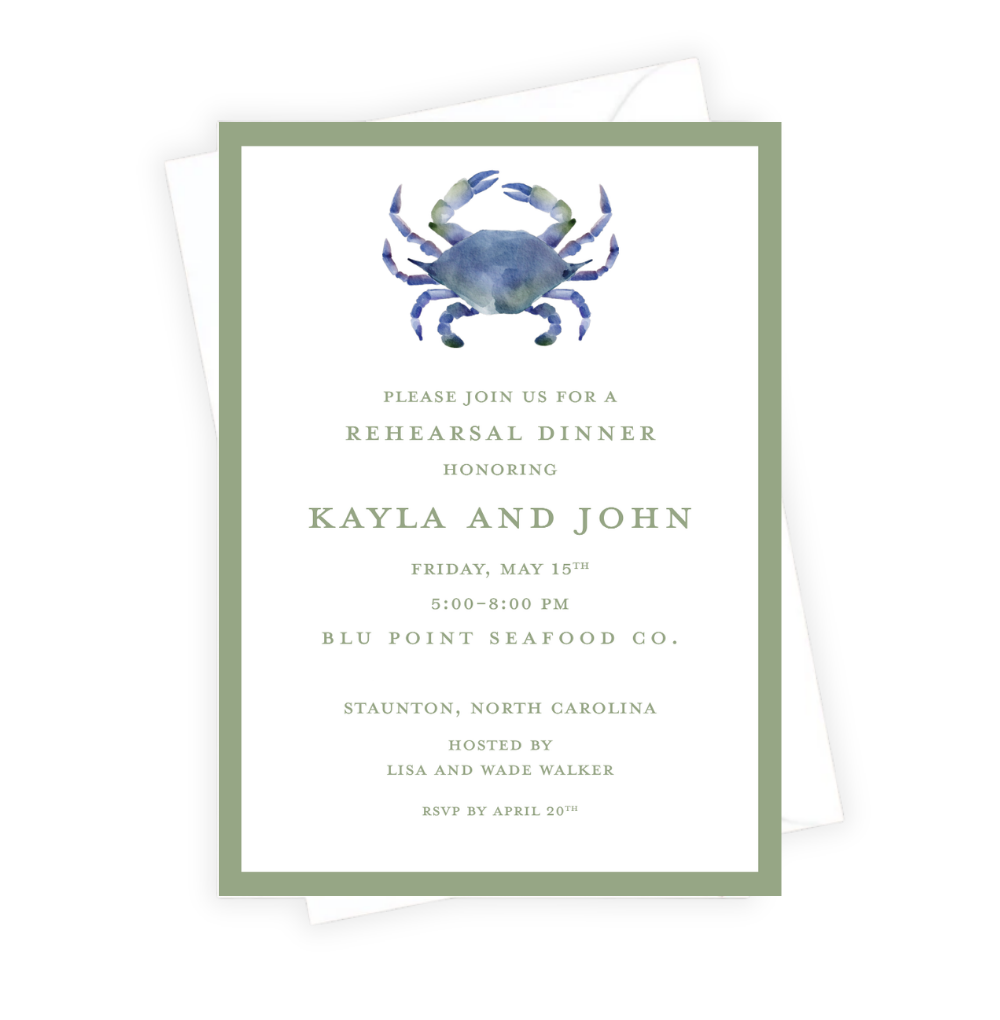 Crab Ceremony Invitation