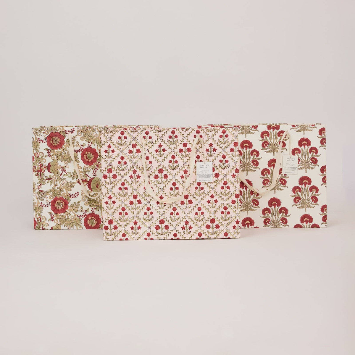 Winter Red Gift Bags - Large