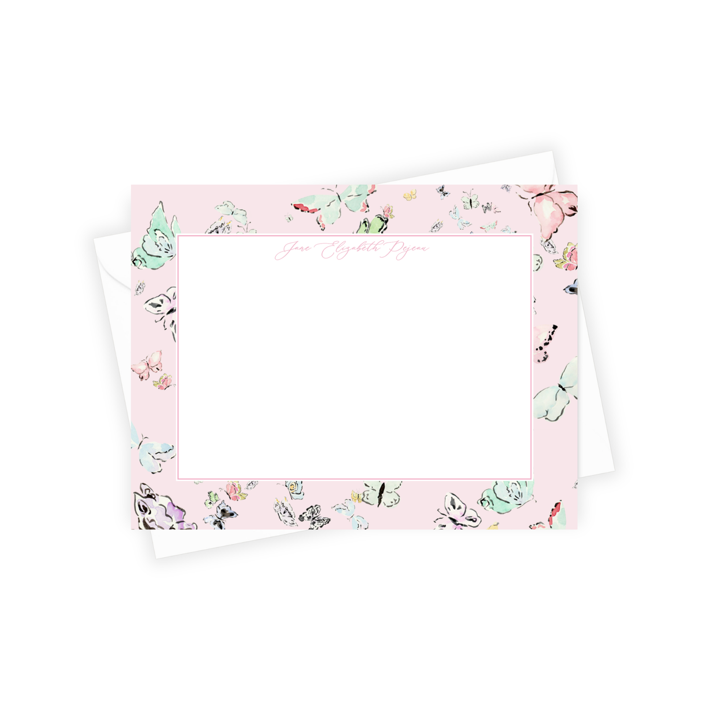 Floral patterned card on a white background