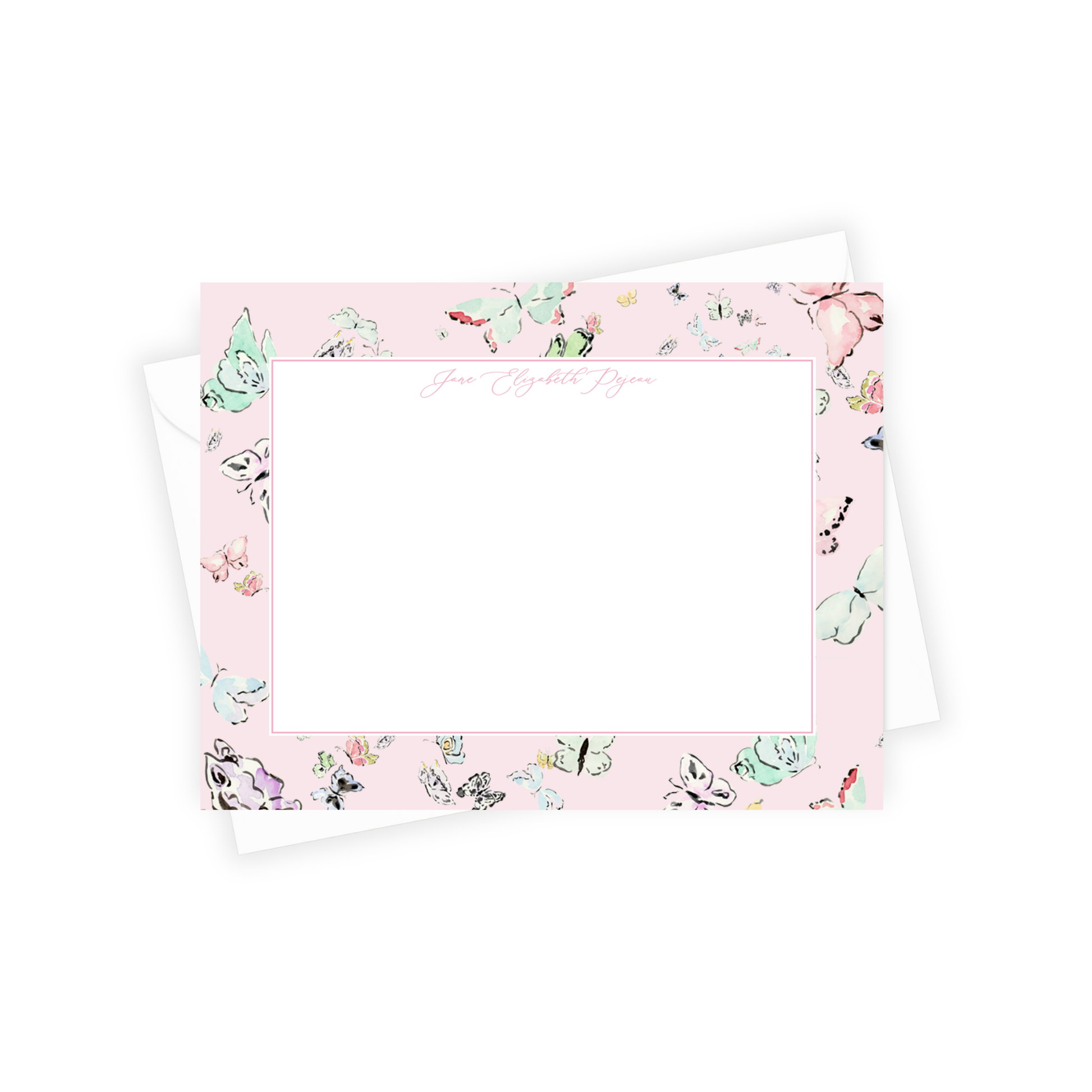 Floral patterned card on a white background
