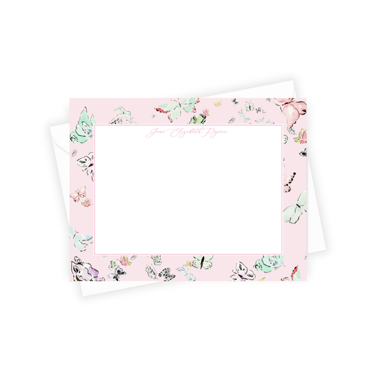 Floral patterned card on a white background