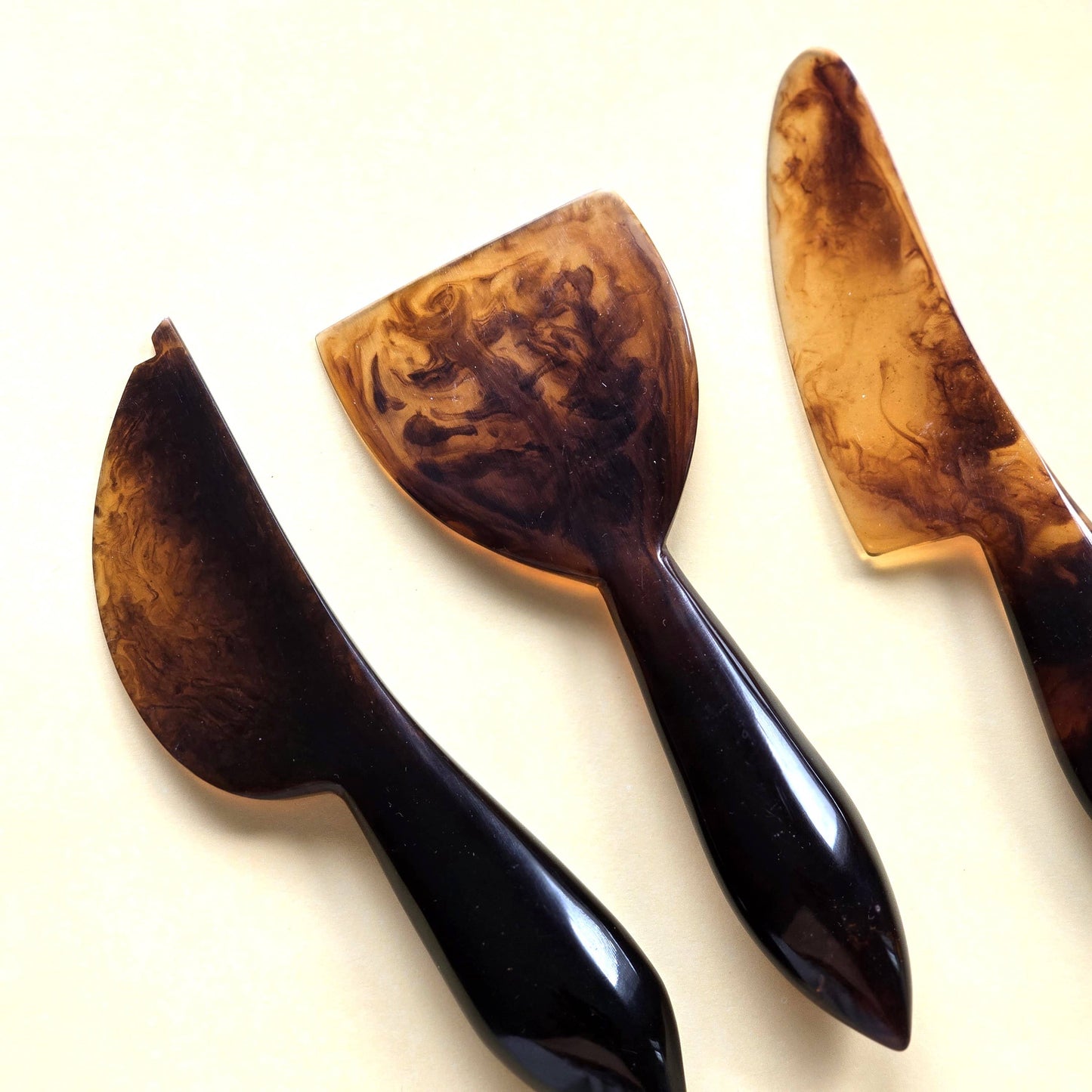 3-Piece Cheese Knives Set - Resin Charcuterie Tools