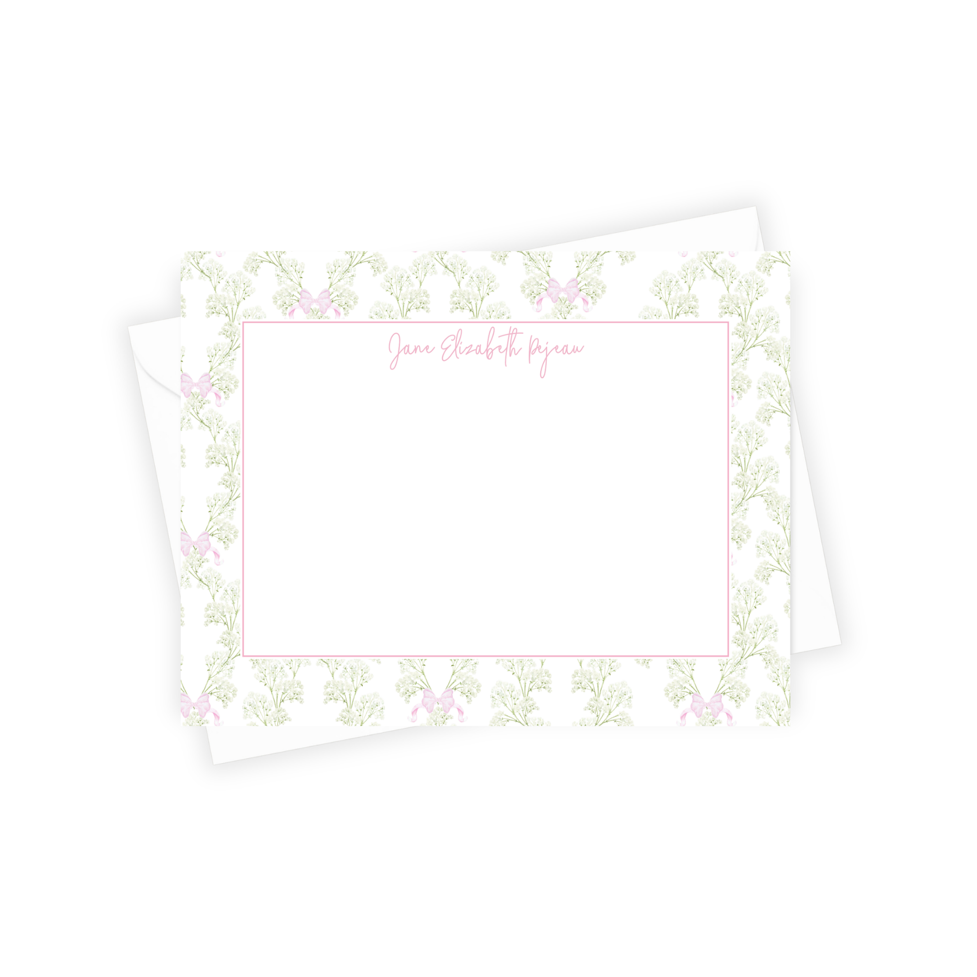 Floral border design on a white background