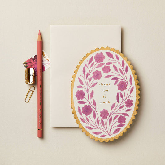 Wanderlust Paper Co - Violet Flora 'Thank you so much' Card