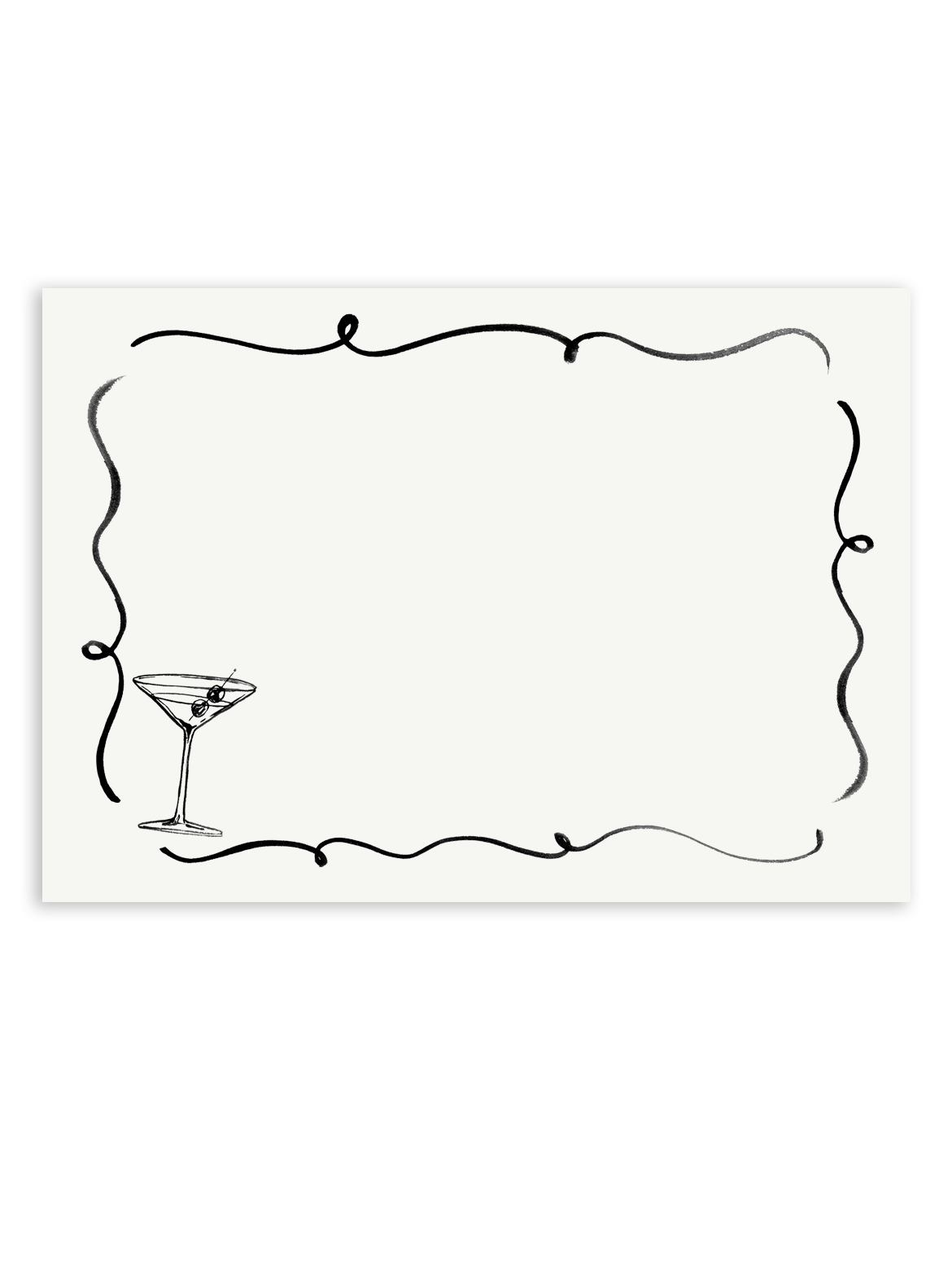 Sarah Writes In Ink - Tini Martini Stationery Set - Blank