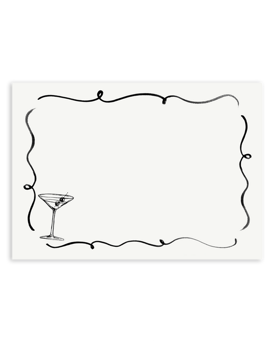 Sarah Writes In Ink - Tini Martini Stationery Set - Blank