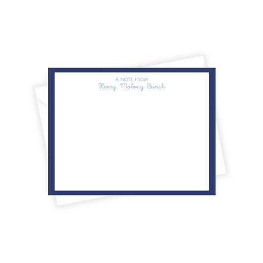 Navy Border Stationery