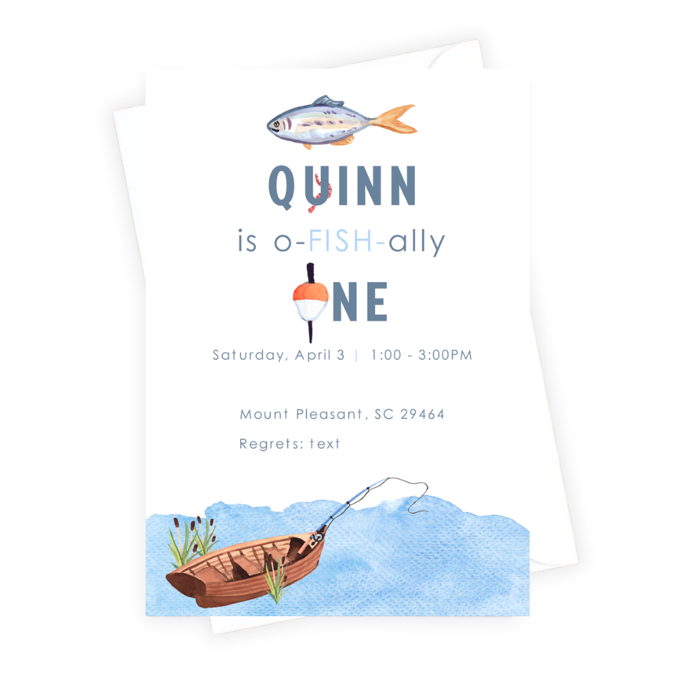 O-FISH-ally ONE Birthday Invitation
