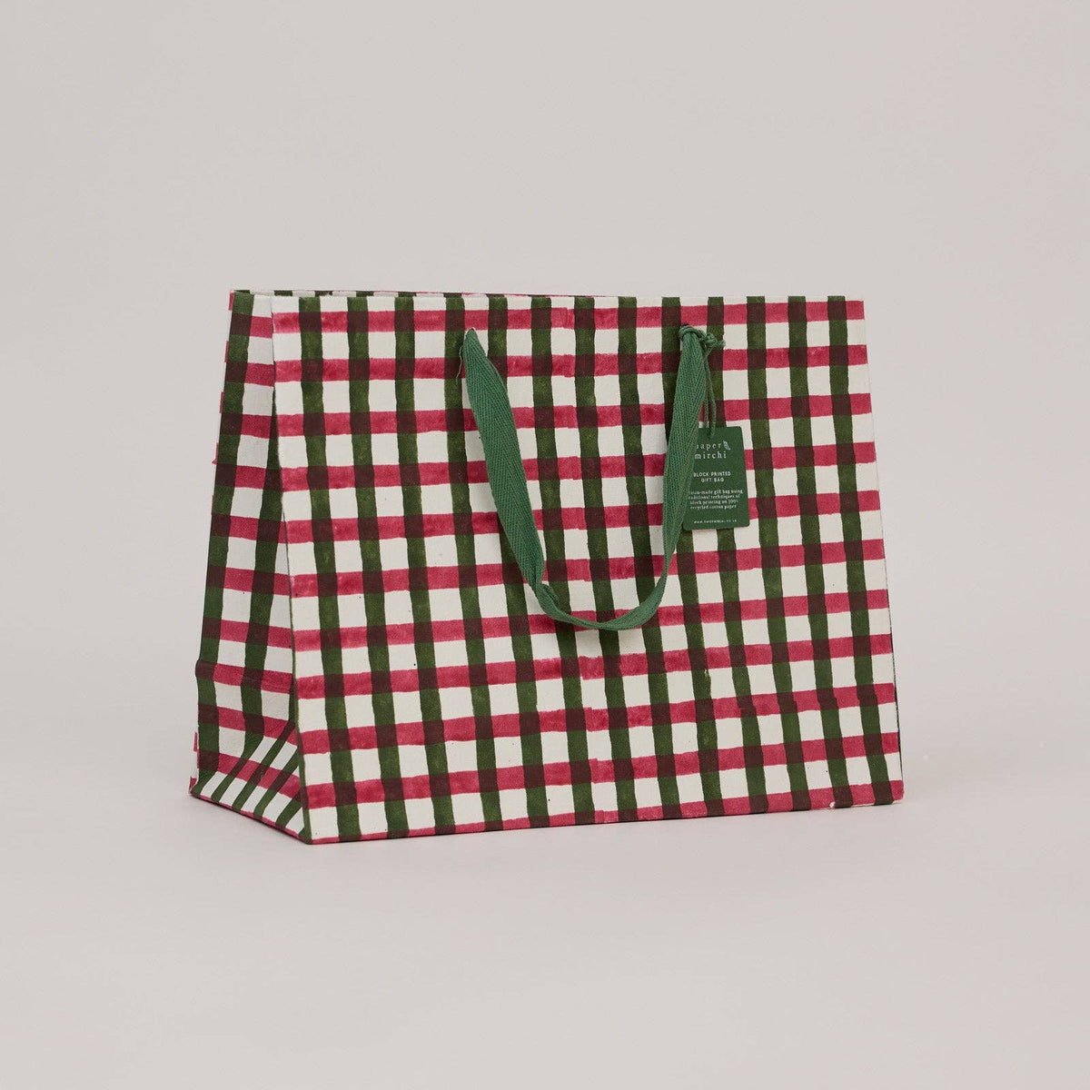 Holly Green Gift Bags - Large