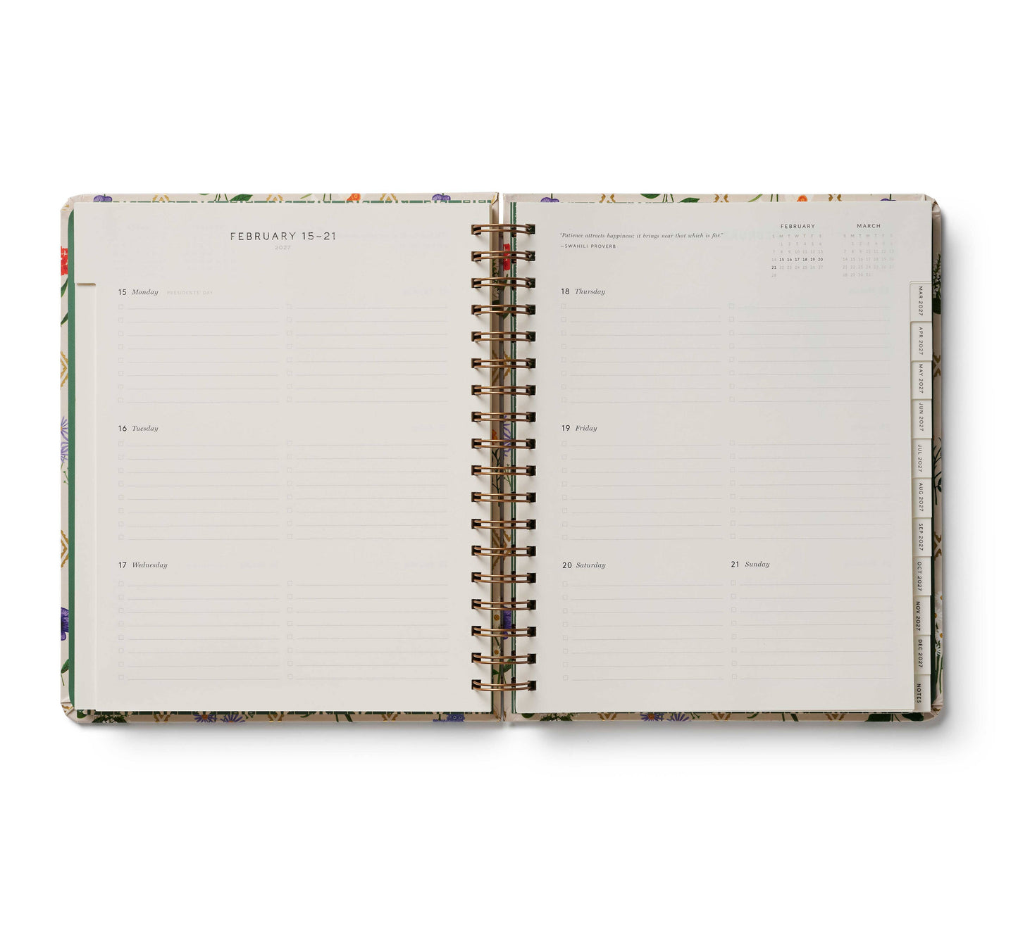 Rifle Paper Co. - 2027 Garden Study 17-Month Academic Hardcover Spiral Planner