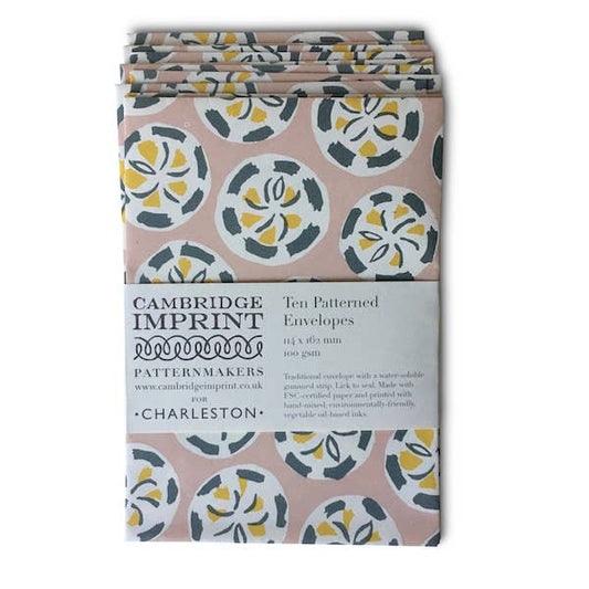 Packet of Ten Patterned Envelopes Charleston Roundel