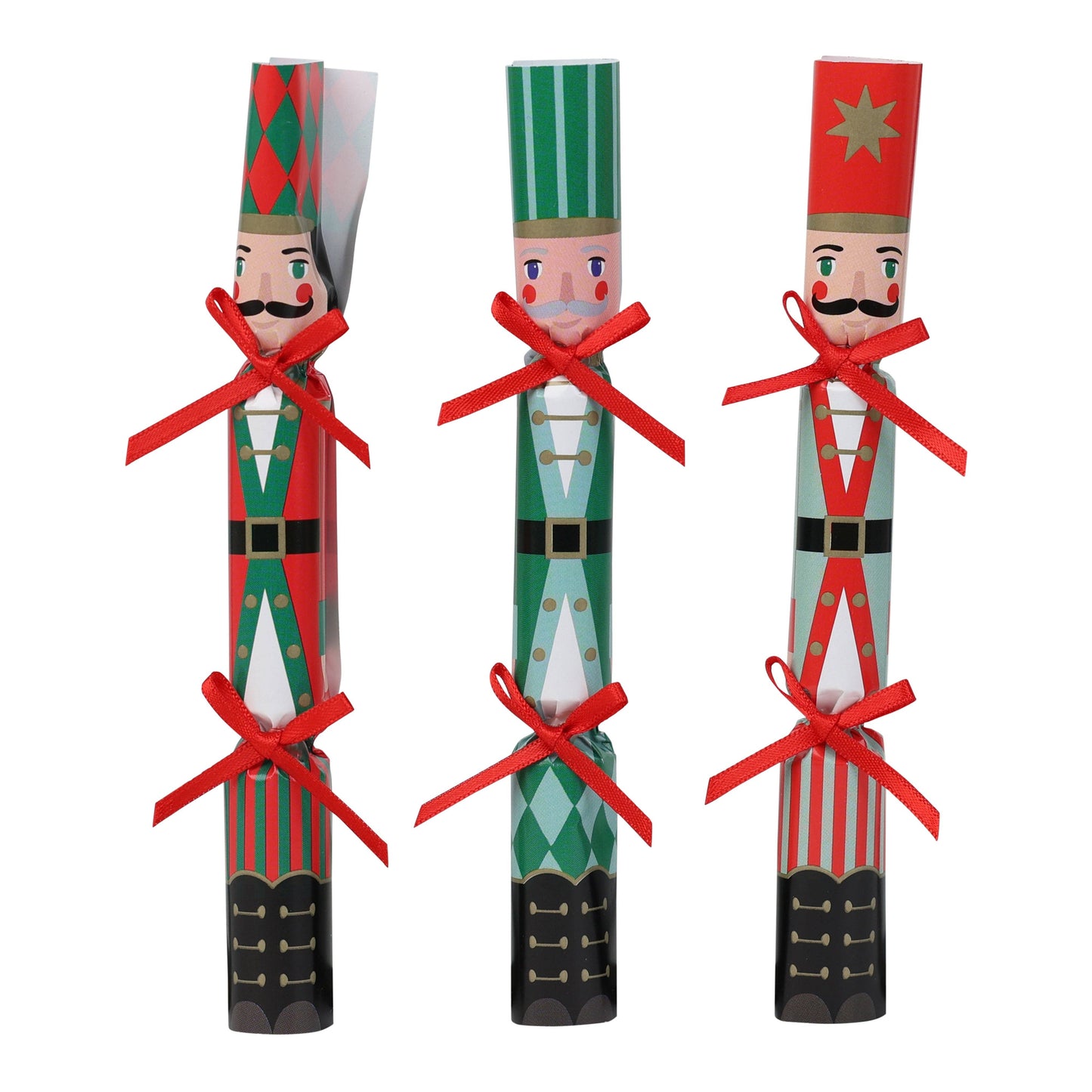 Nutcracker Christmas Saucer Crackers - 10 Pack