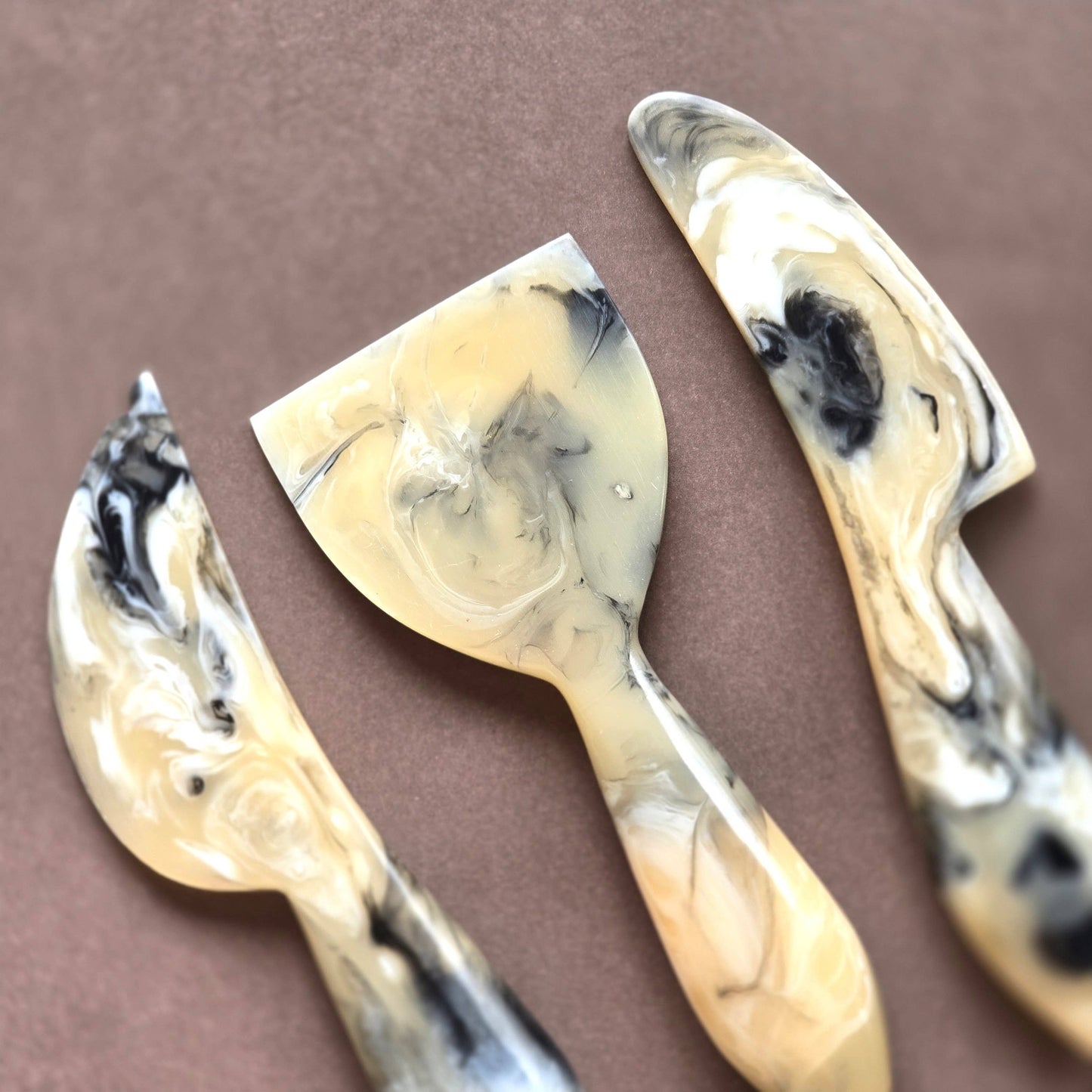 3-Piece Cheese Knives Set - Resin Charcuterie Tools