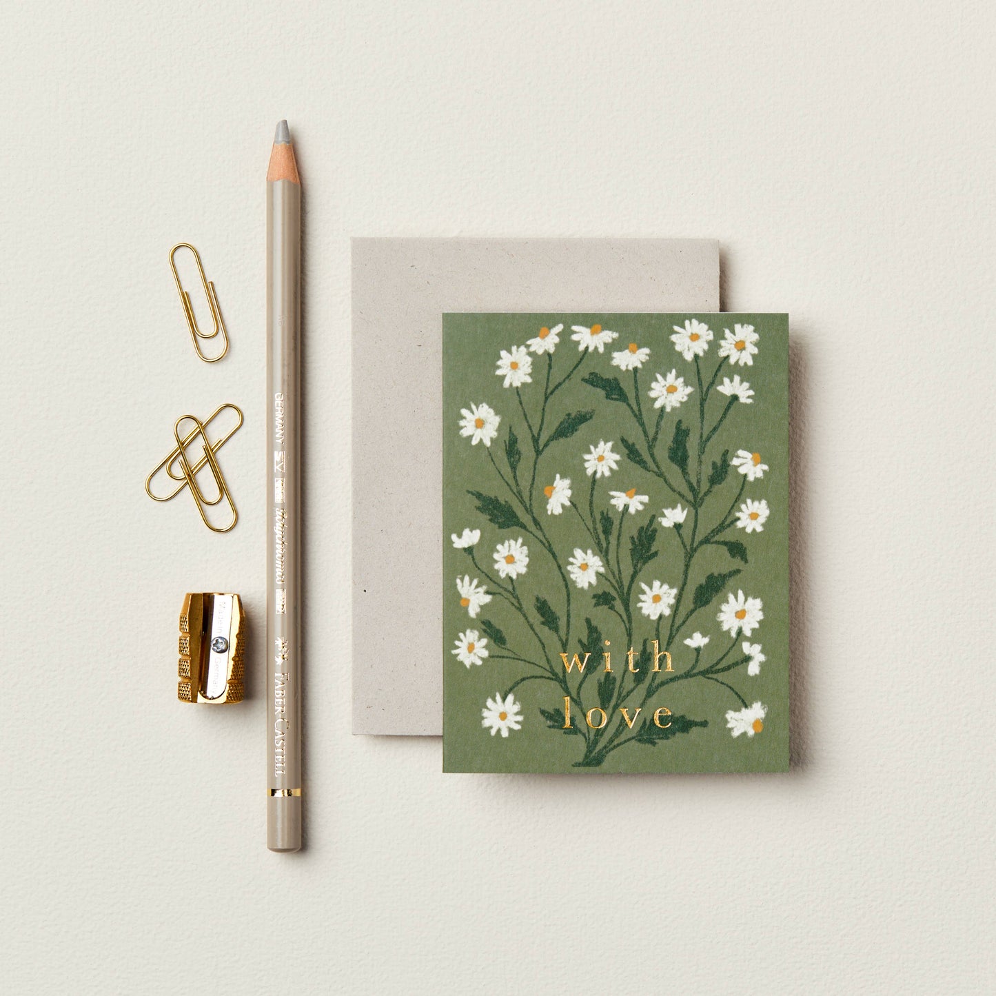 Wanderlust Paper Co - Daisy 'With Love' Mini Card