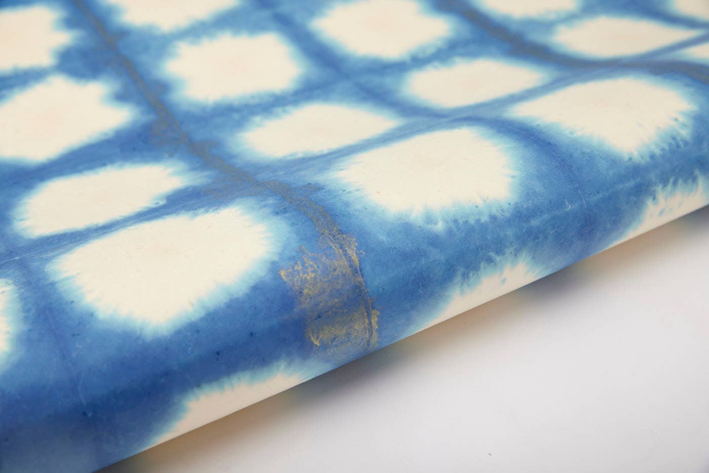 Hand Tie Dyed Gift Wrap Sheets - Checks Navy