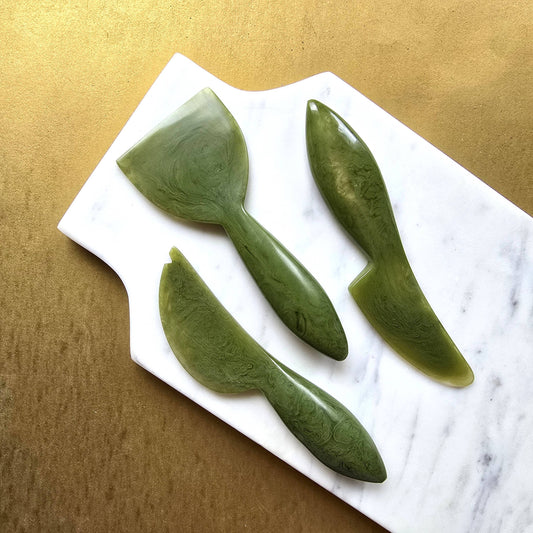 3-Piece Cheese Knives Set - Resin Charcuterie Tools