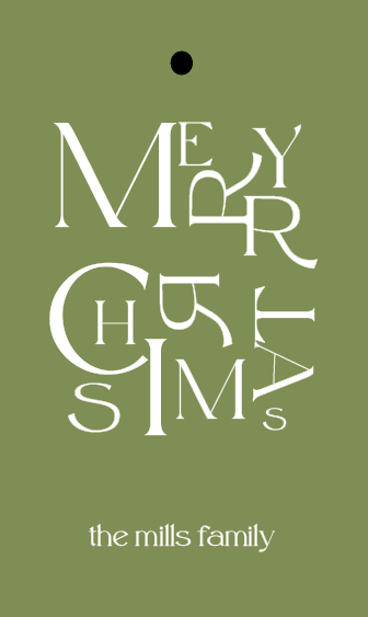 Jumbled Merry Christmas Tag