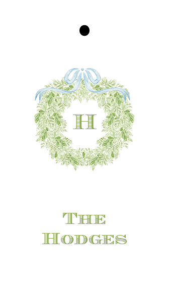 Tied Bow Wreath Tags