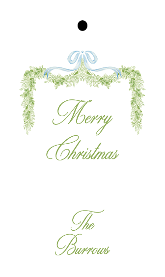 Tied Bow Garland Tags