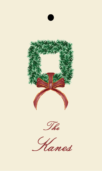 Boxwood Wreath Tag